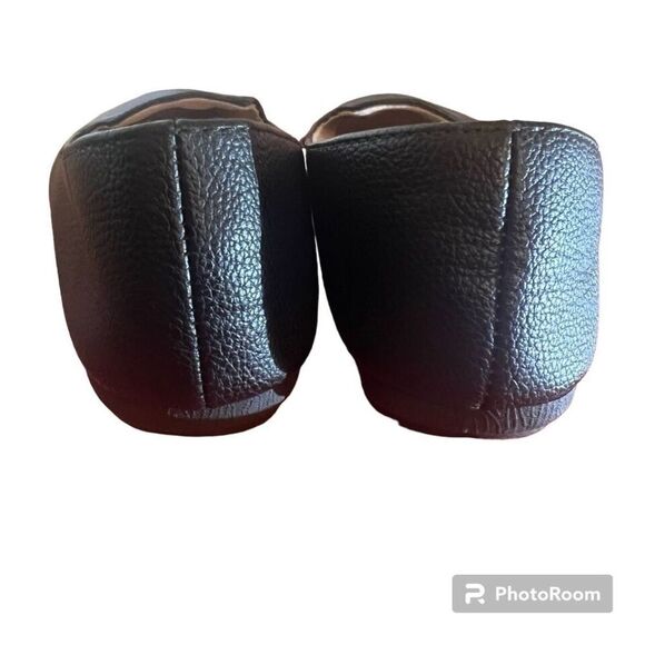 Girls Flats Black Ballet Shoes Faux Leather Slip On Comfort Link Size 13 - Picture 4 of 5